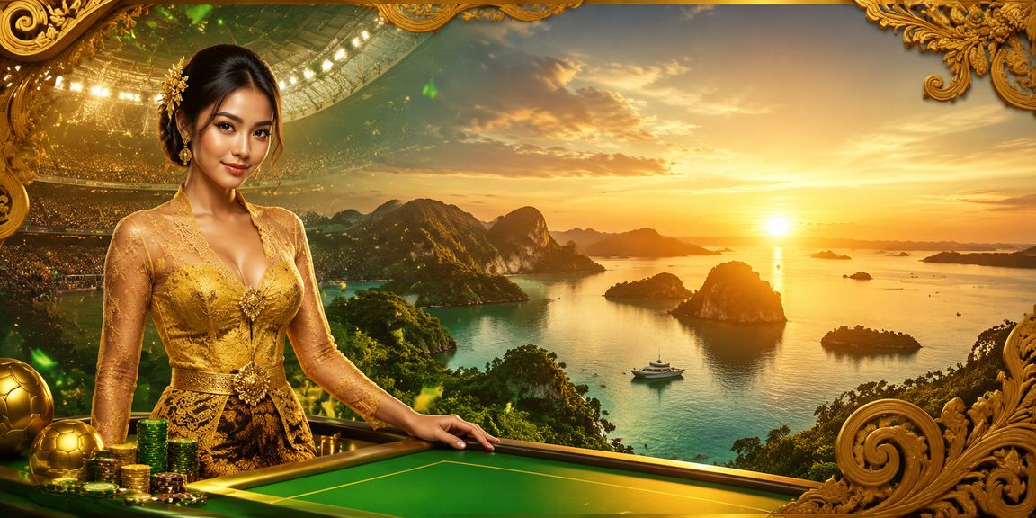 Suasana taruhan casino online dengan latar belakang modern