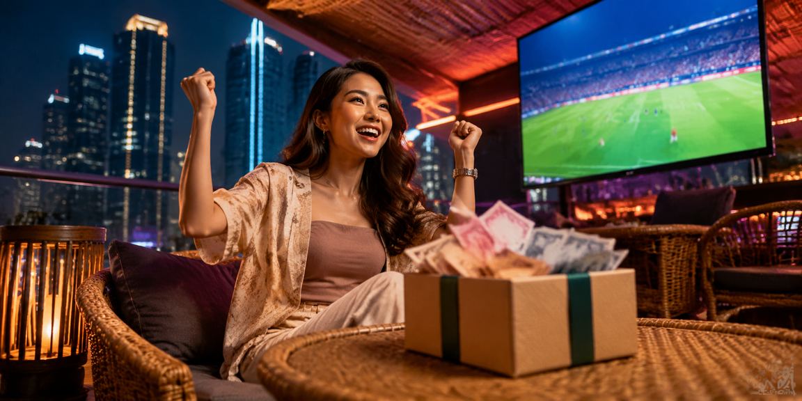 Suasana casino neon yang meriah mencerminkan tampilan aplikasi live casino