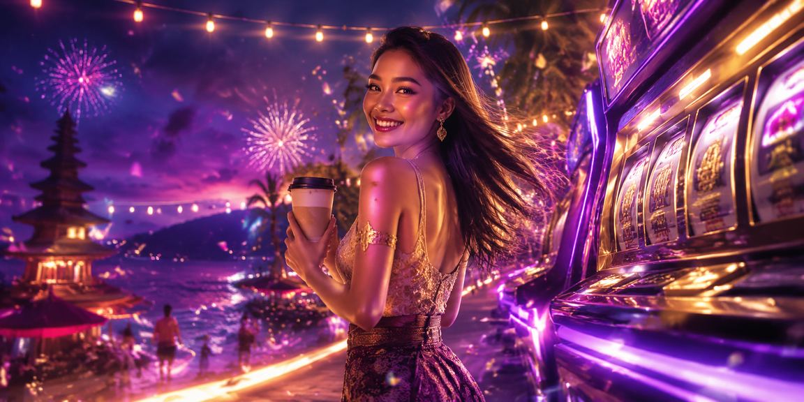 Pemain slot game di kedai kopi menggunakan perangkat mobile